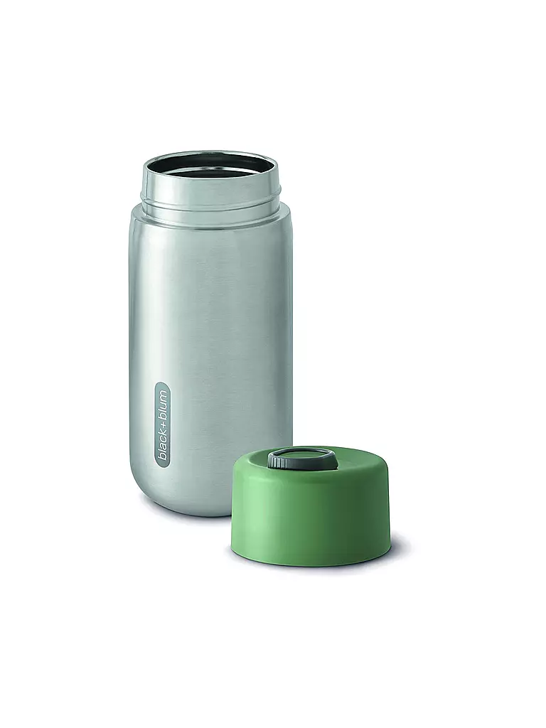 BLACK+BLUM | Termo - Vaso de acero inoxidable para llevar 340ml Oliva/Acero inoxidable | Oliva