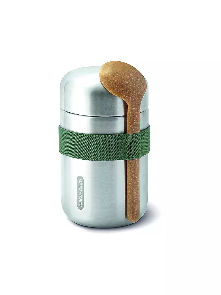 BLACK+BLUM | Termo para alimentos - Food Flask 400ml Oliva/Acero inoxidable | Oliva