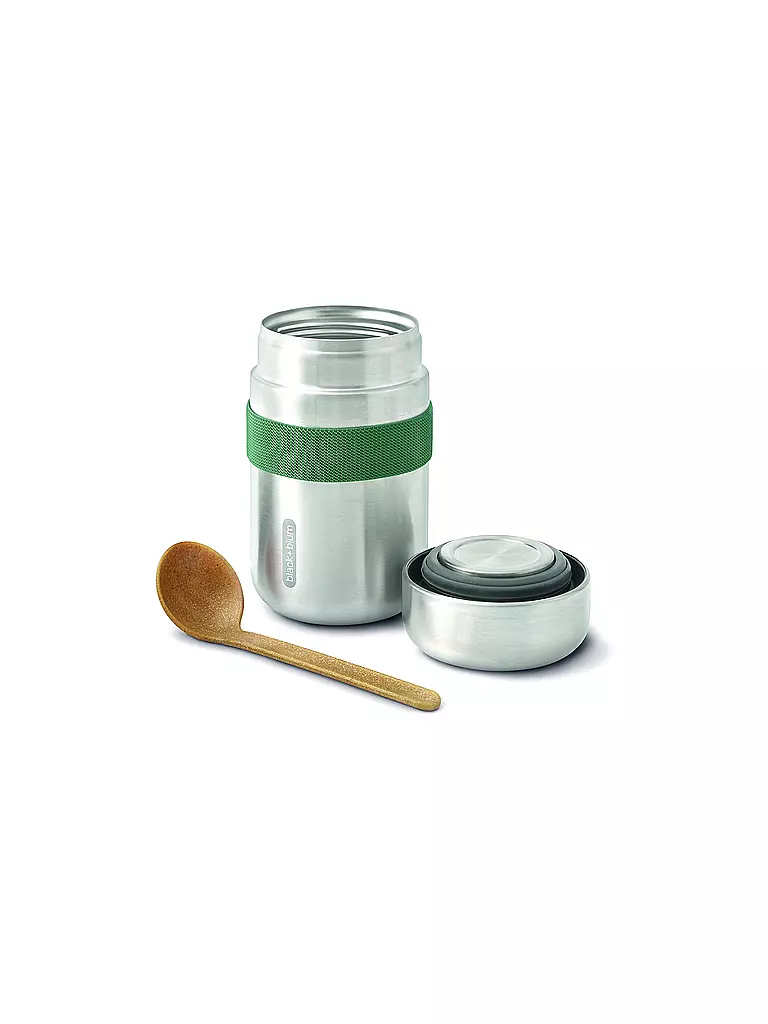 BLACK+BLUM | Termo para alimentos - Food Flask 400ml Oliva/Acero inoxidable | 