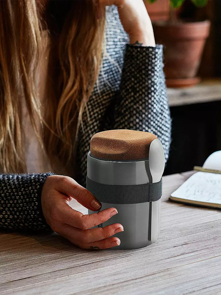 BLACK+BLUM | Vaso térmico de 550 ml de acero inoxidable / negro |