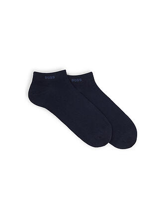 BOSS | Calcetines cortos deportivos, paquete de 2, azul oscuro