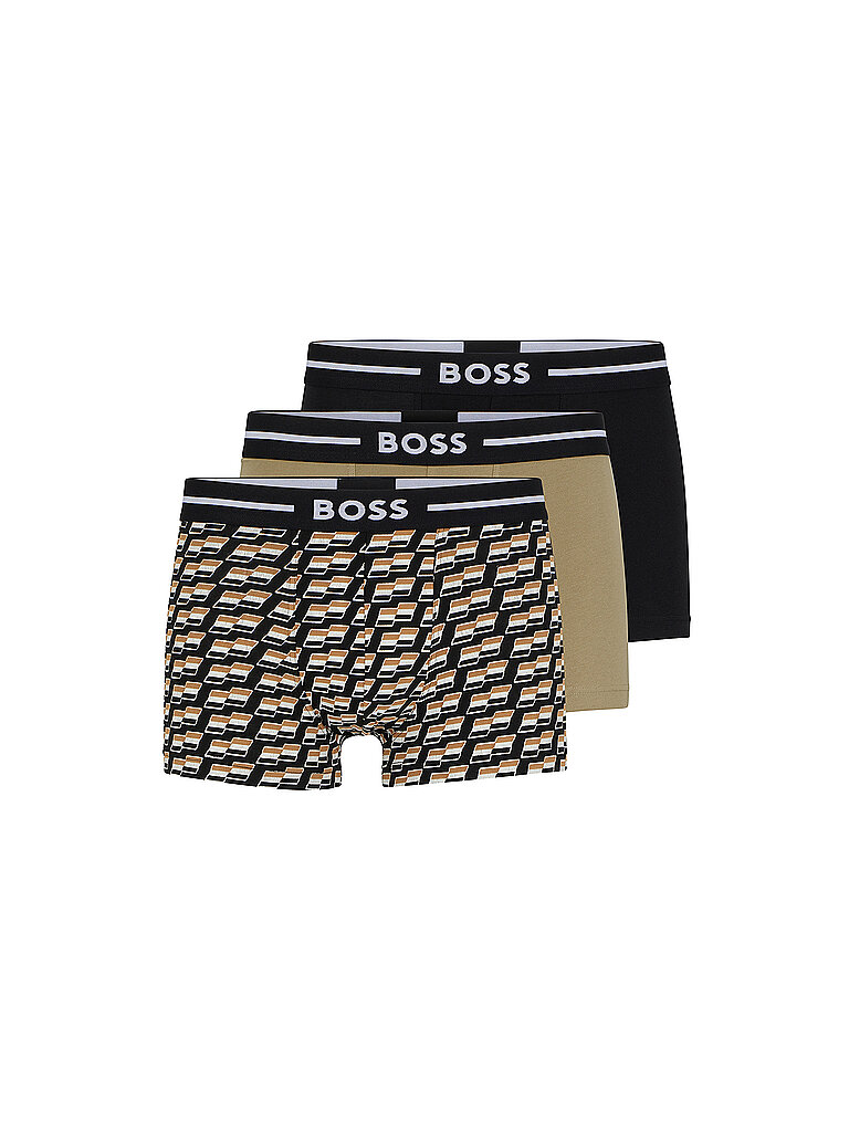 BOSS Calzoncillos paquete de 3 negro oliva estampado negro