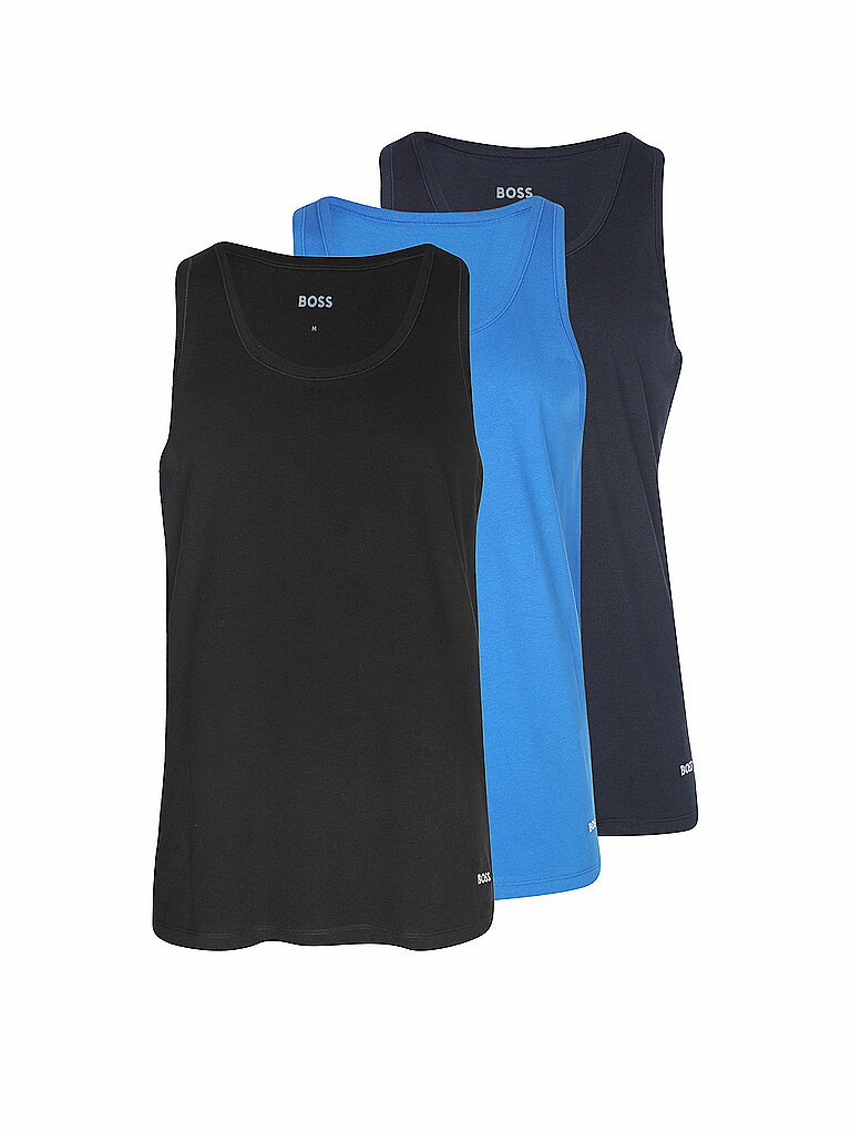 BOSS Paquete de 3 camisetas de tirantes open miscellaneous negro
