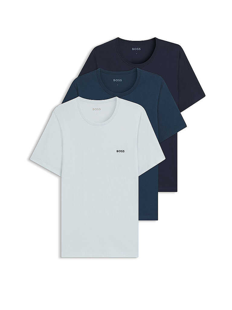 Paquete de 3 camisetas azul M