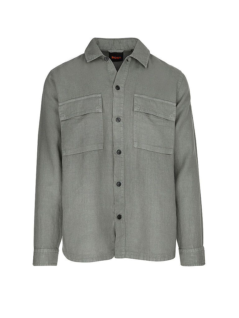 Overshirt de lino LOCKY_3 verde XXL