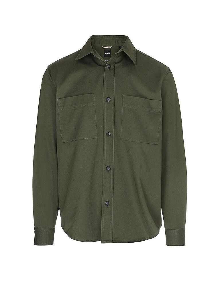 BOSS Overshirt H-OWEN verde oscuro
