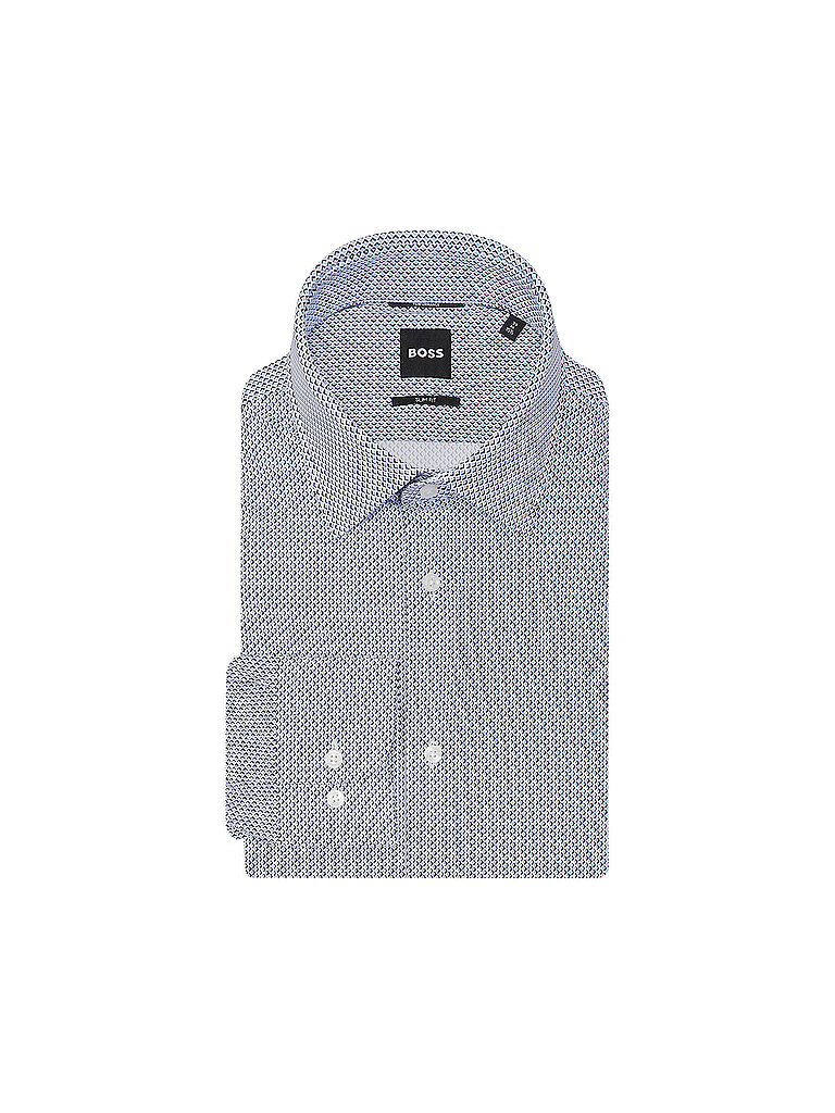 BOSS Camisa Slim Fit P-HANK azul