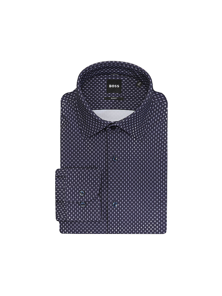 BOSS Camisa Slim Fit P-HANK azul oscuro