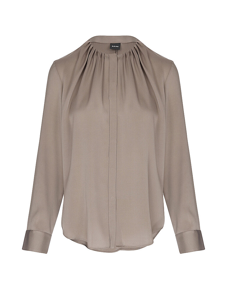 BOSS Blusa de seda BANORAH marrón