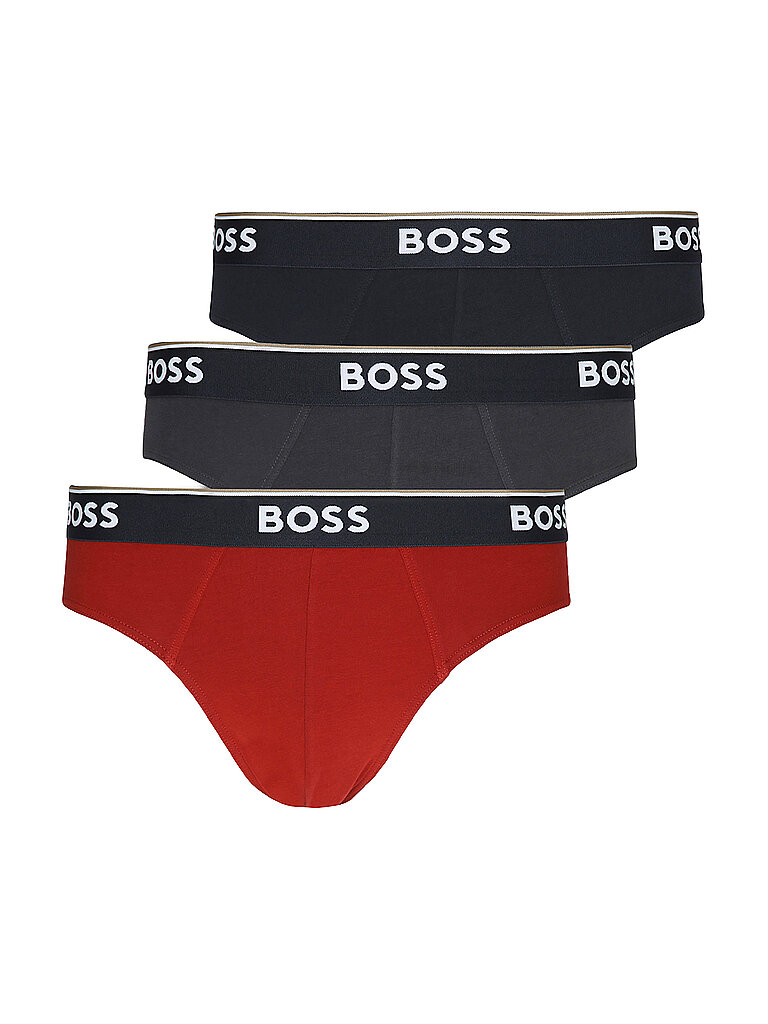 BOSS Slip BRIEF 3P POWER 3er Pkg open red rojo oscuro
