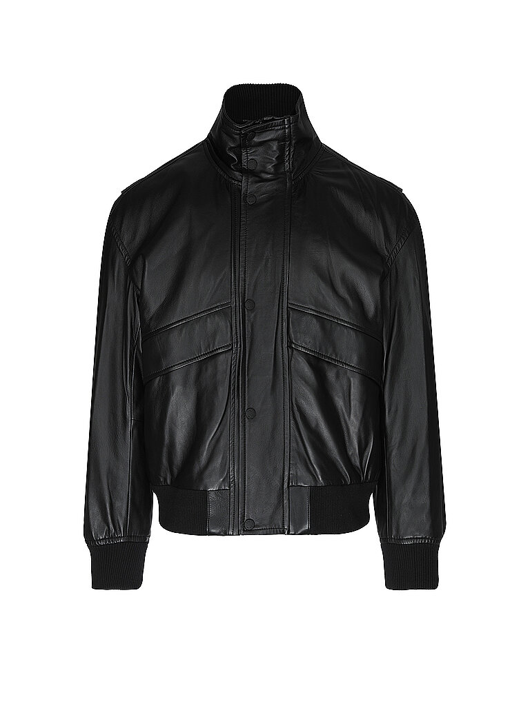 BOSS Chaqueta de piel JOLIGHTS negro