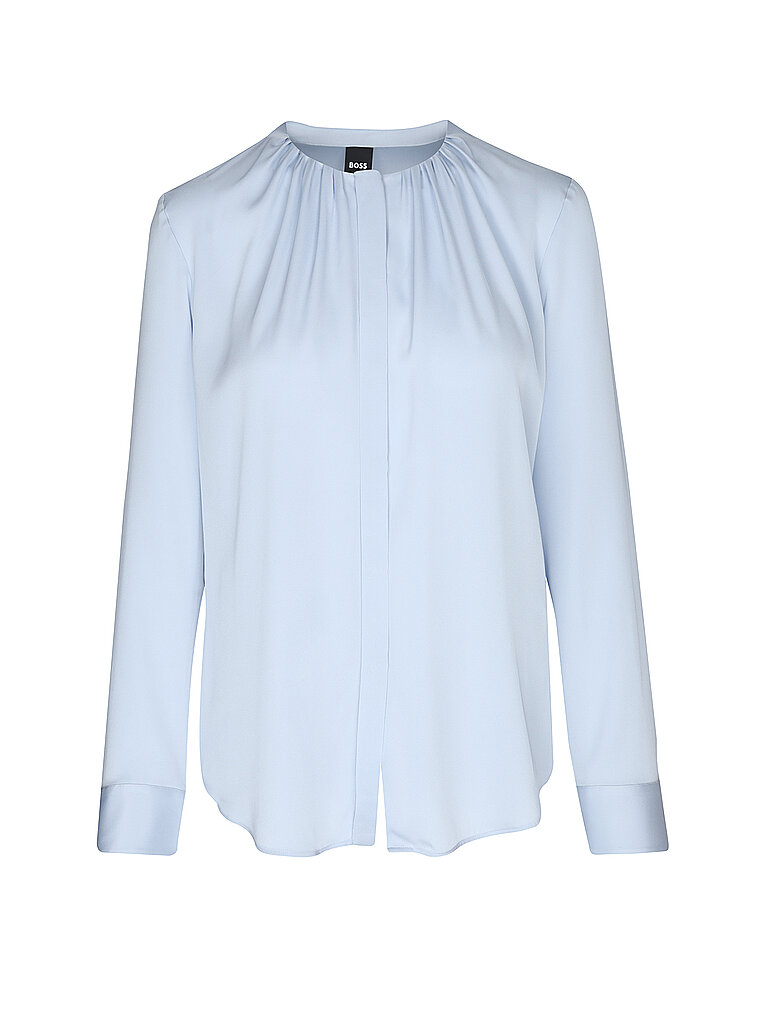 BOSS Blusa de seda BANORAH azul claro