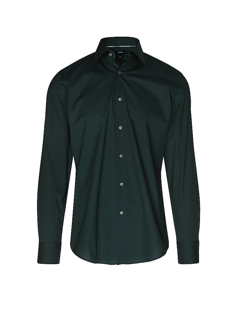 BOSS Camisa Slim Fit HANK verde oscuro