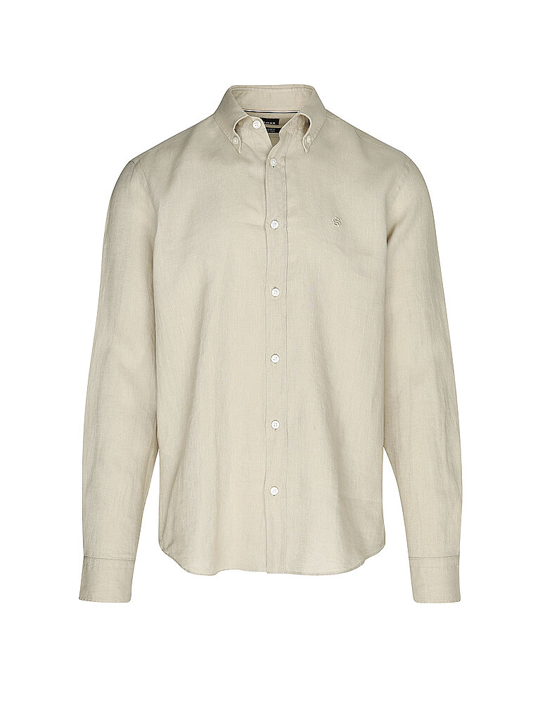 Camisa de lino H-LIAM beige XXL