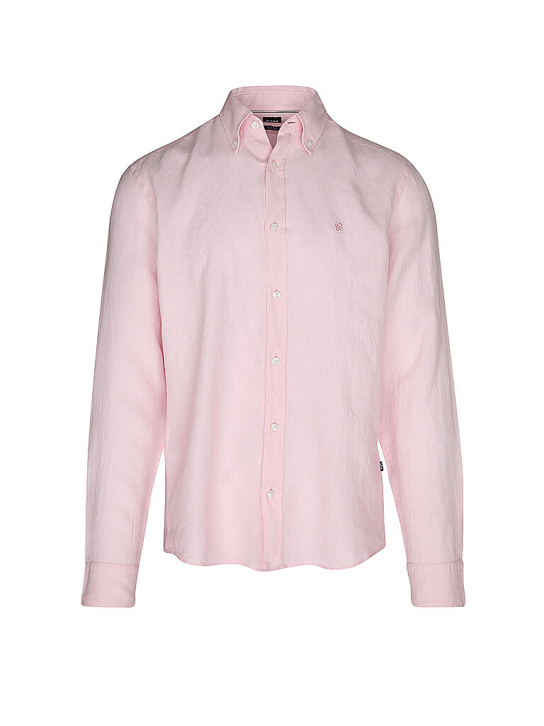 Camisa de lino H-LIAM rosa XXL