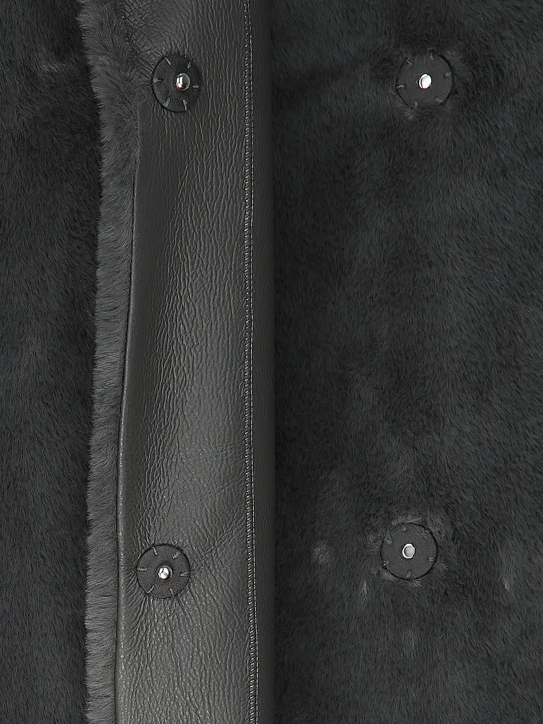 BOSS | Abrigo de lana con aspecto de piel COSFUR_DF | Gris