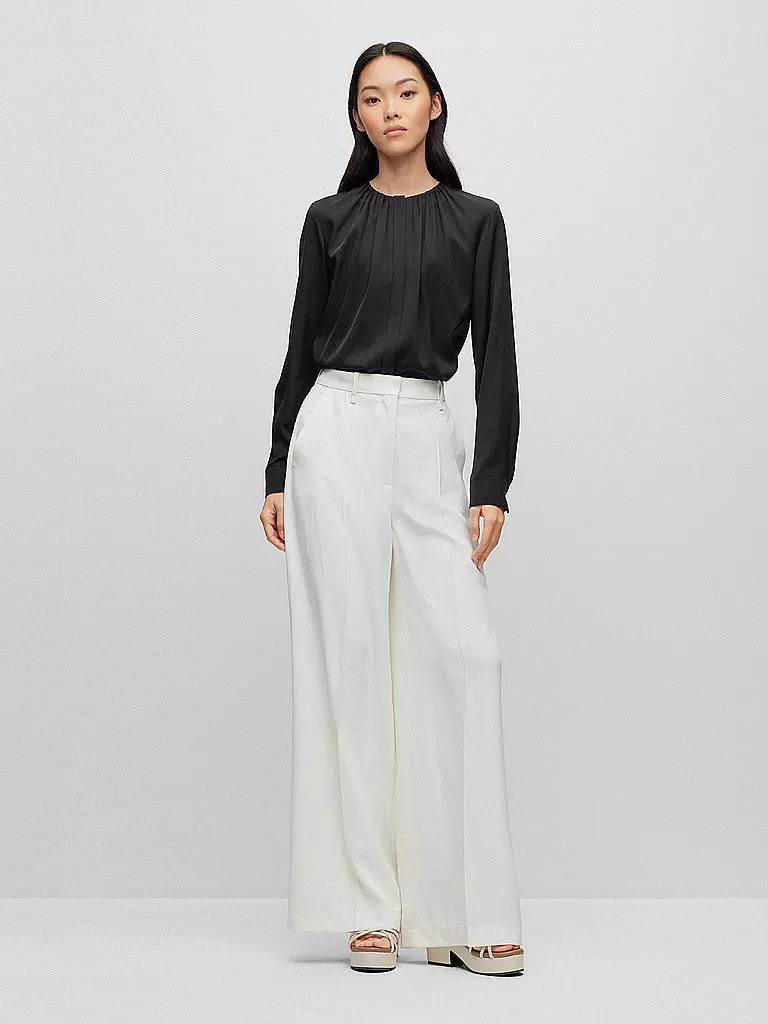 BOSS | Blusa de seda BANORA | Negro