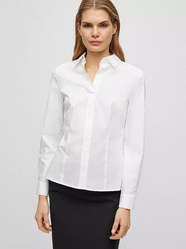 BOSS | Blusa Slim Fit BASHINA | Blanco