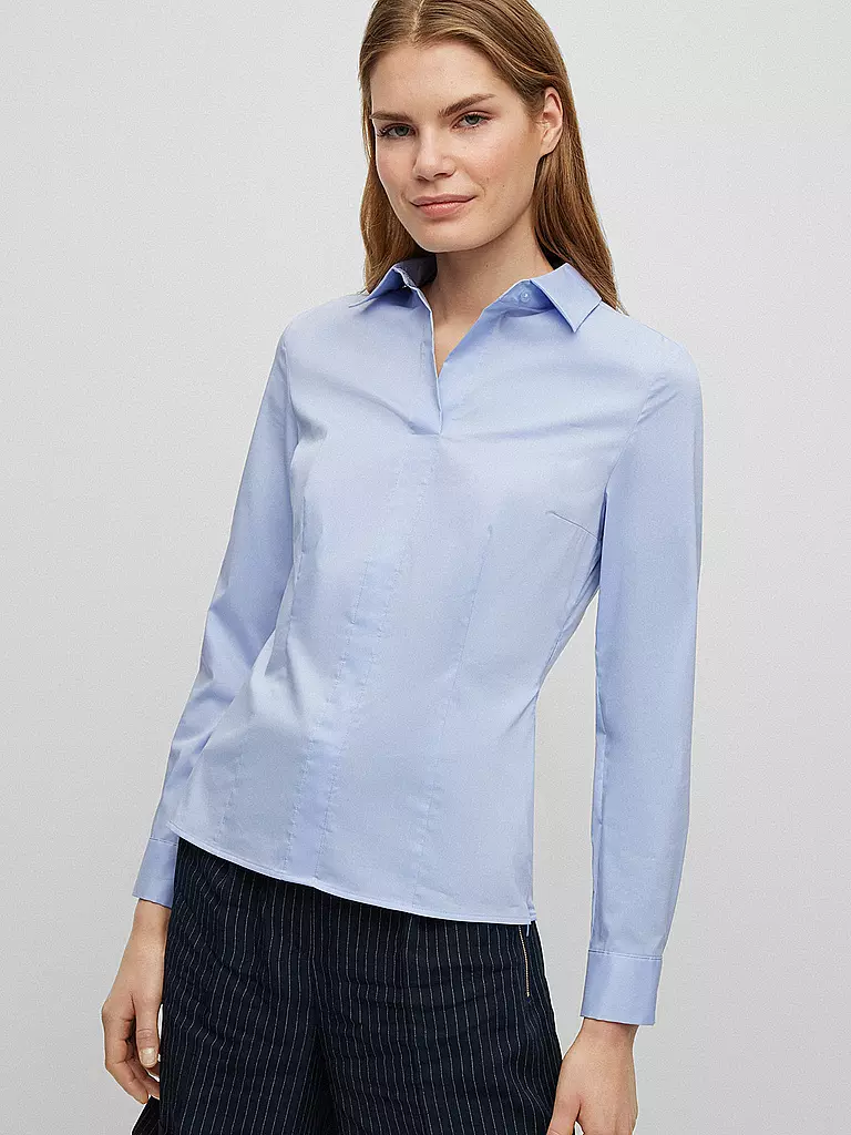 BOSS | Blusa Slim Fit BASHINA | Azul