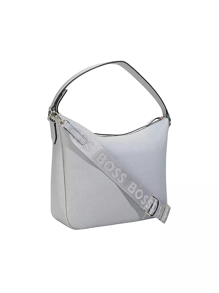 BOSS | Bolso de cuero - Bolso Hobo ALYCE Medium | Blanco