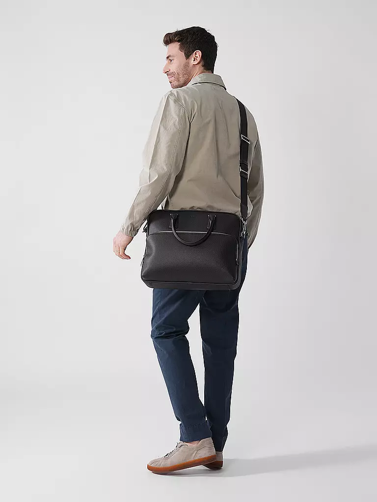 BOSS | Bolso de cuero - Maletín | Marrón