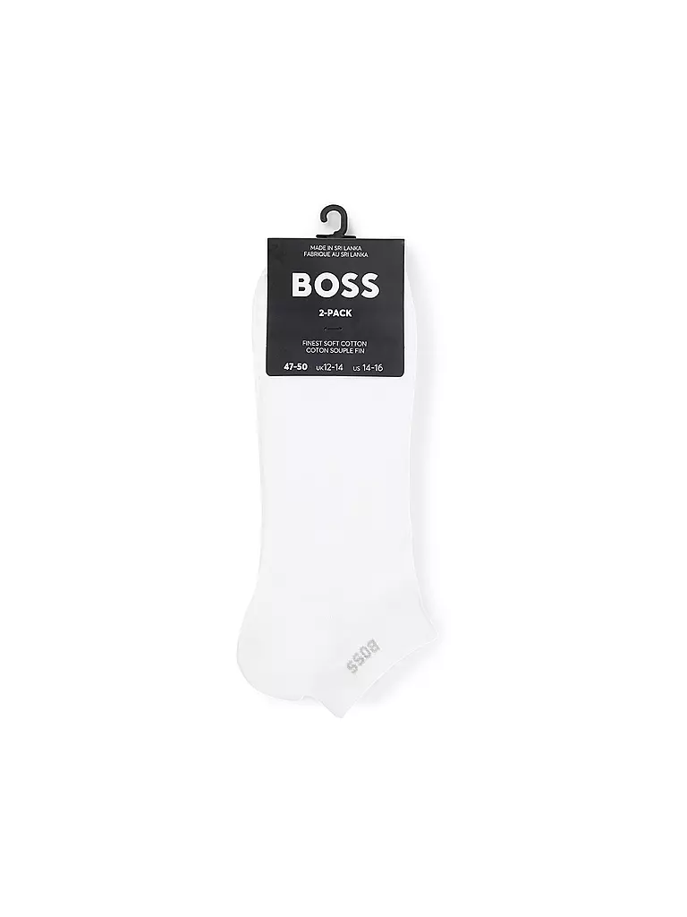 BOSS | Calcetines cortos deportivos, paquete de 2 unidades, blanco | 