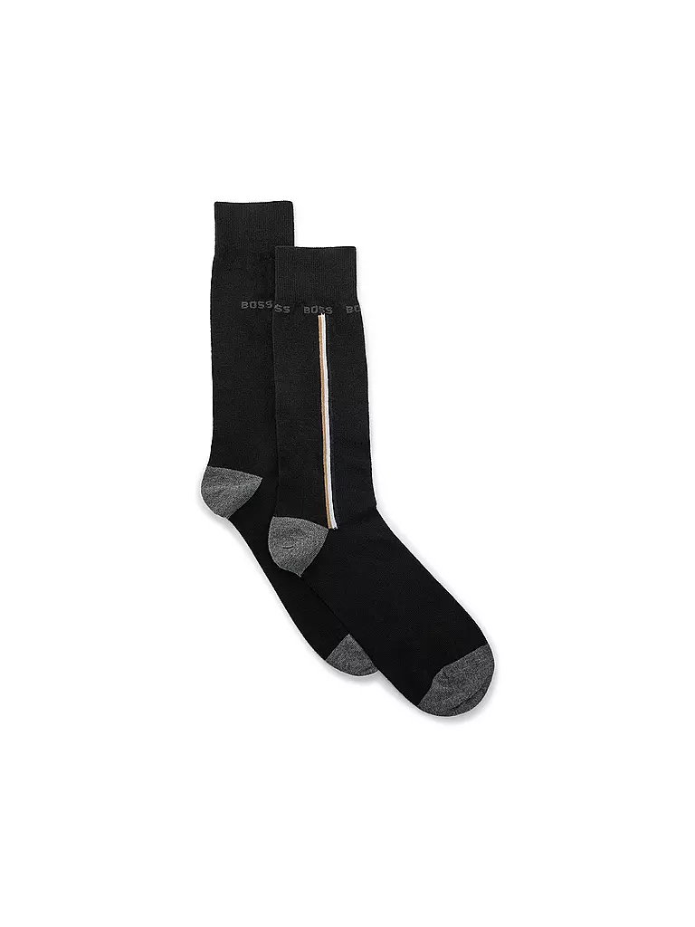 BOSS | Calcetines de hombre ICONIC, paquete de 2, negro | Negro
