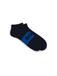 BOSS | Calcetines sneaker, paquete de 2, negro | Azul oscuro