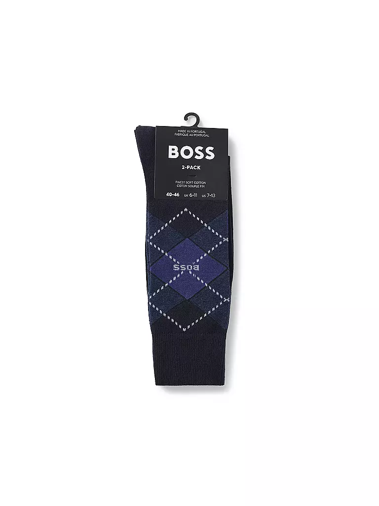 BOSS | Calcetines paquete de 2 azul oscuro |