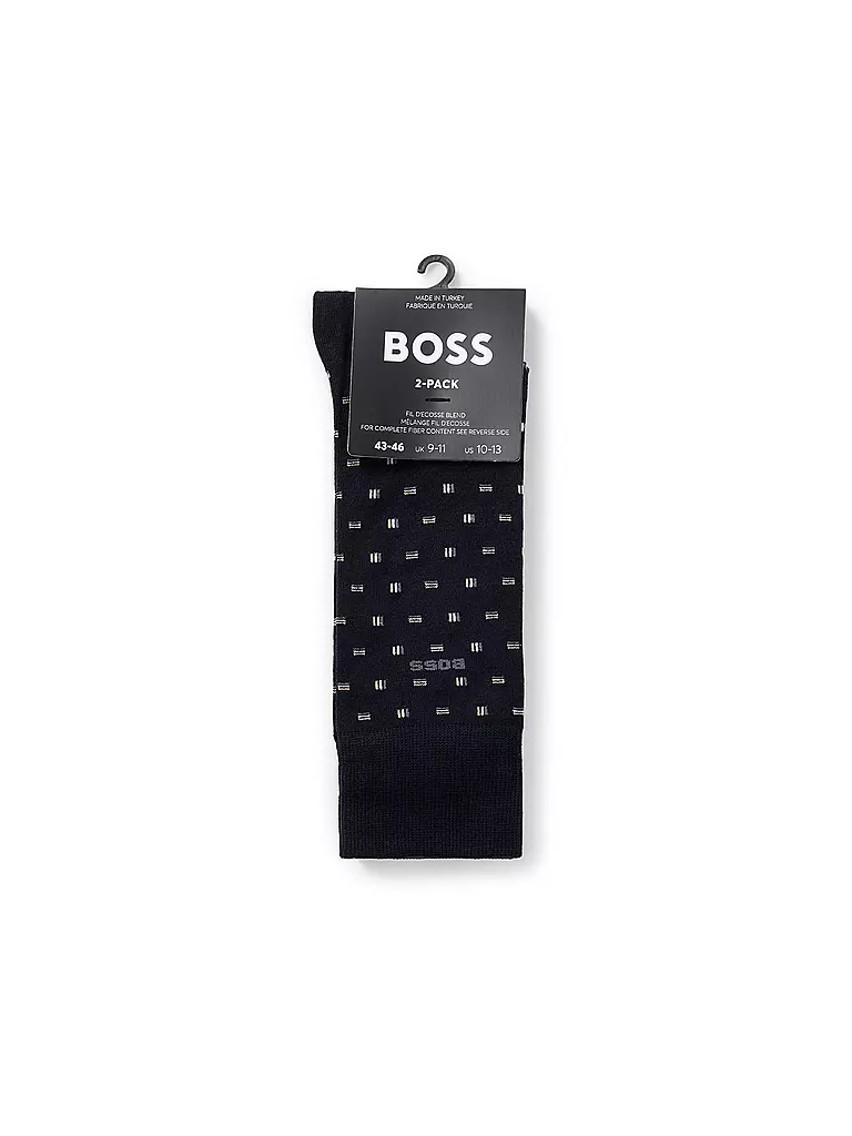 BOSS | Calcetines paquete de 2 azul oscuro | Azul oscuro