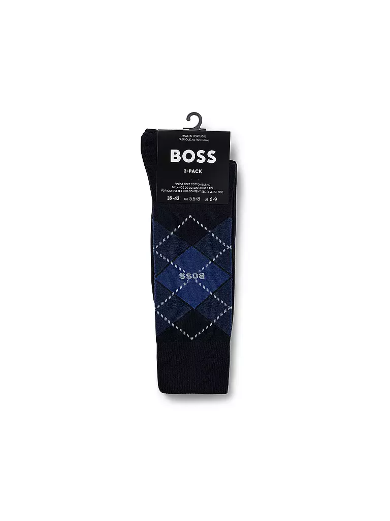 BOSS | Calcetines paquete de 2 azul oscuro | Azul oscuro