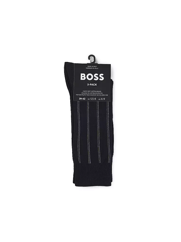 BOSS | Calcetines paquete de 2 azul oscuro | Azul oscuro