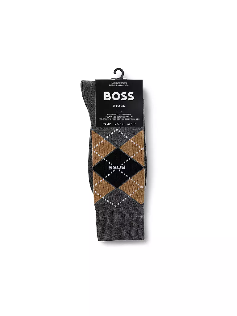 BOSS | Calcetines paquete de 2 gris medio | Gris