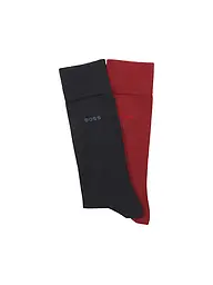 BOSS | Calcetines paquete de 2 gris medio | Rojo oscuro