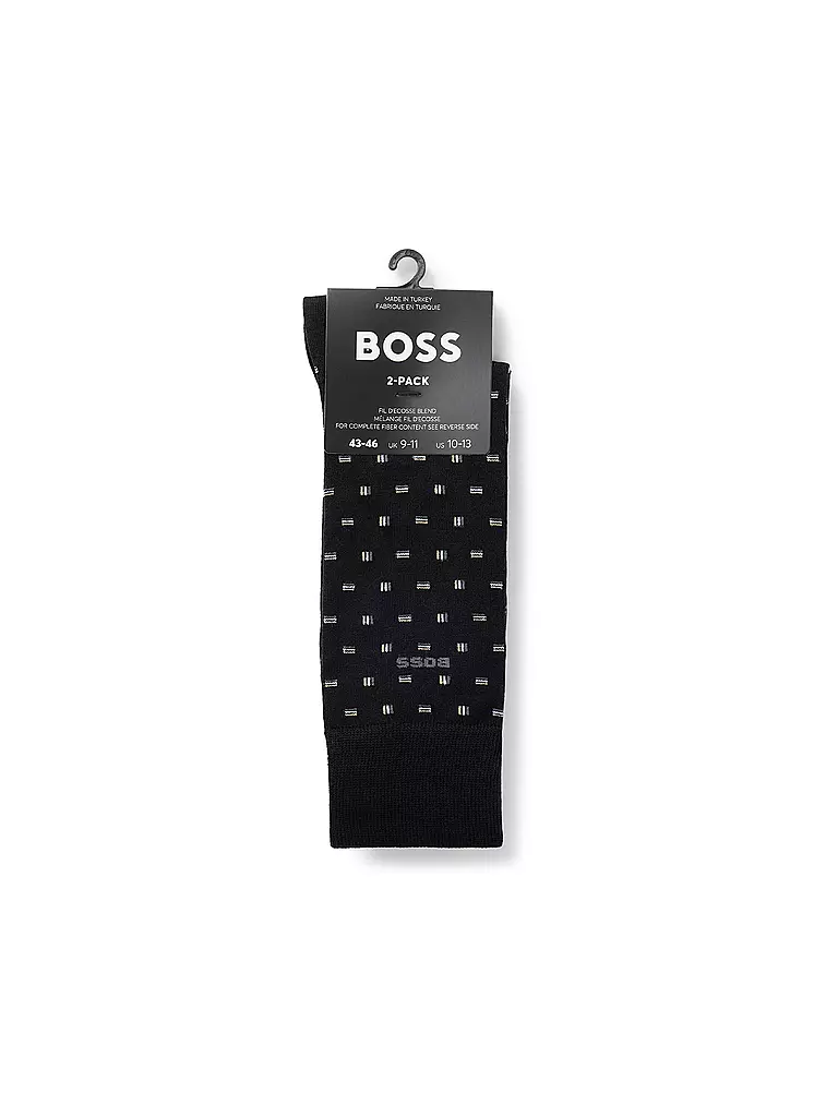BOSS | Calcetines paquete de 2 negro | Negro