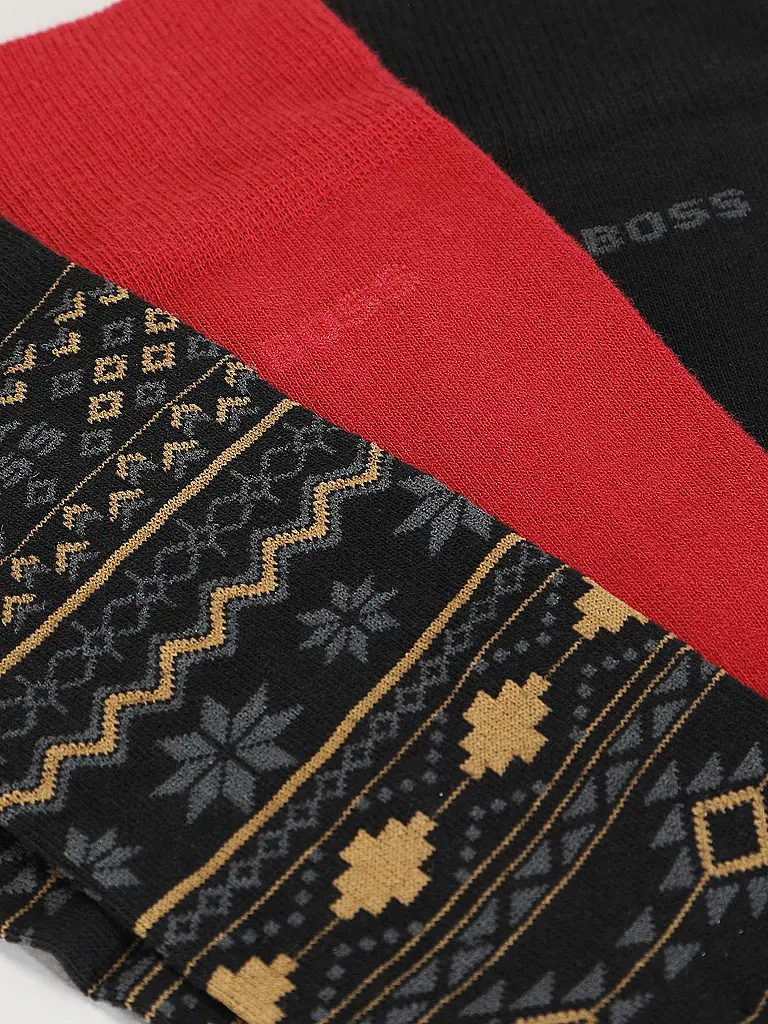 BOSS | Calcetines paquete de 3 open miscellaneous | Negro