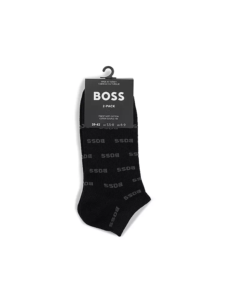 BOSS | Calcetines sneaker, paquete de 2, negro | 