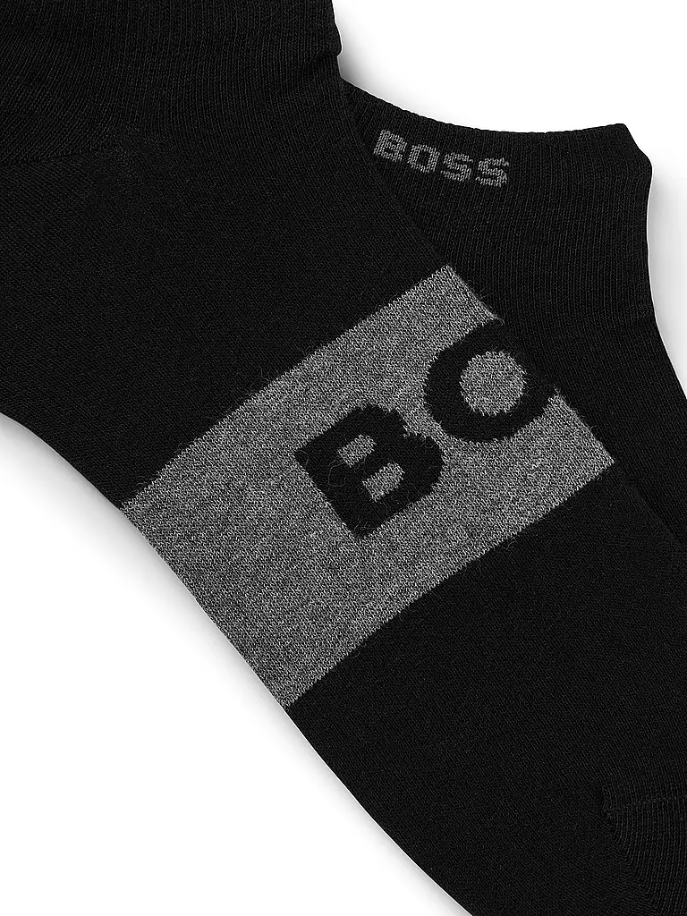 BOSS | Calcetines sneaker, paquete de 2, negro | Negro