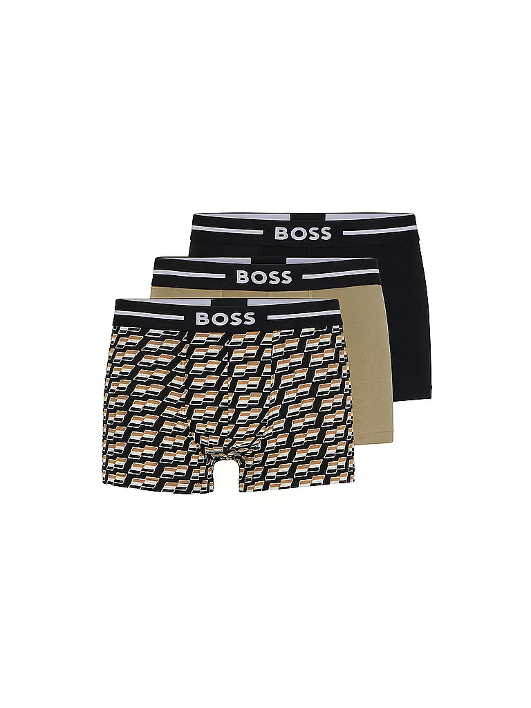 BOSS | Calzoncillos paquete de 3 negro oliva estampado | Negro