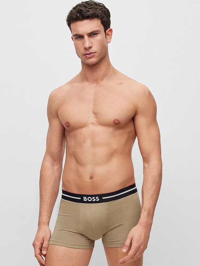 BOSS | Calzoncillos paquete de 3 negro oliva estampado | Negro