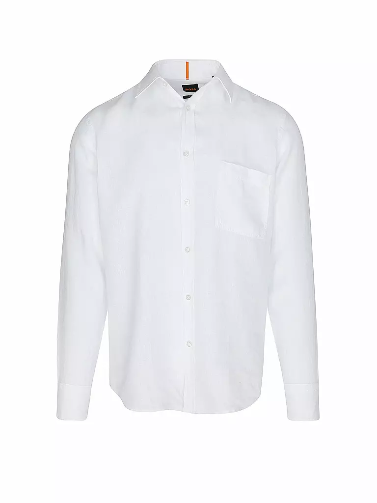 BOSS | Camisa de lino Regular Fit RELEGANT | Blanco