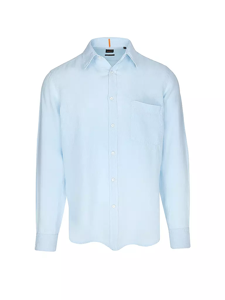 BOSS | Camisa de lino Regular Fit RELEGANT | Azul claro