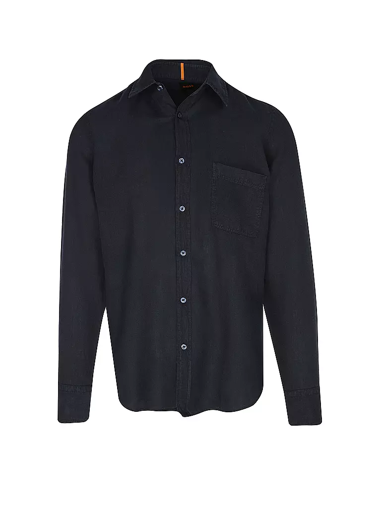 BOSS | Camisa de lino Regular Fit RELEGANT | Azul