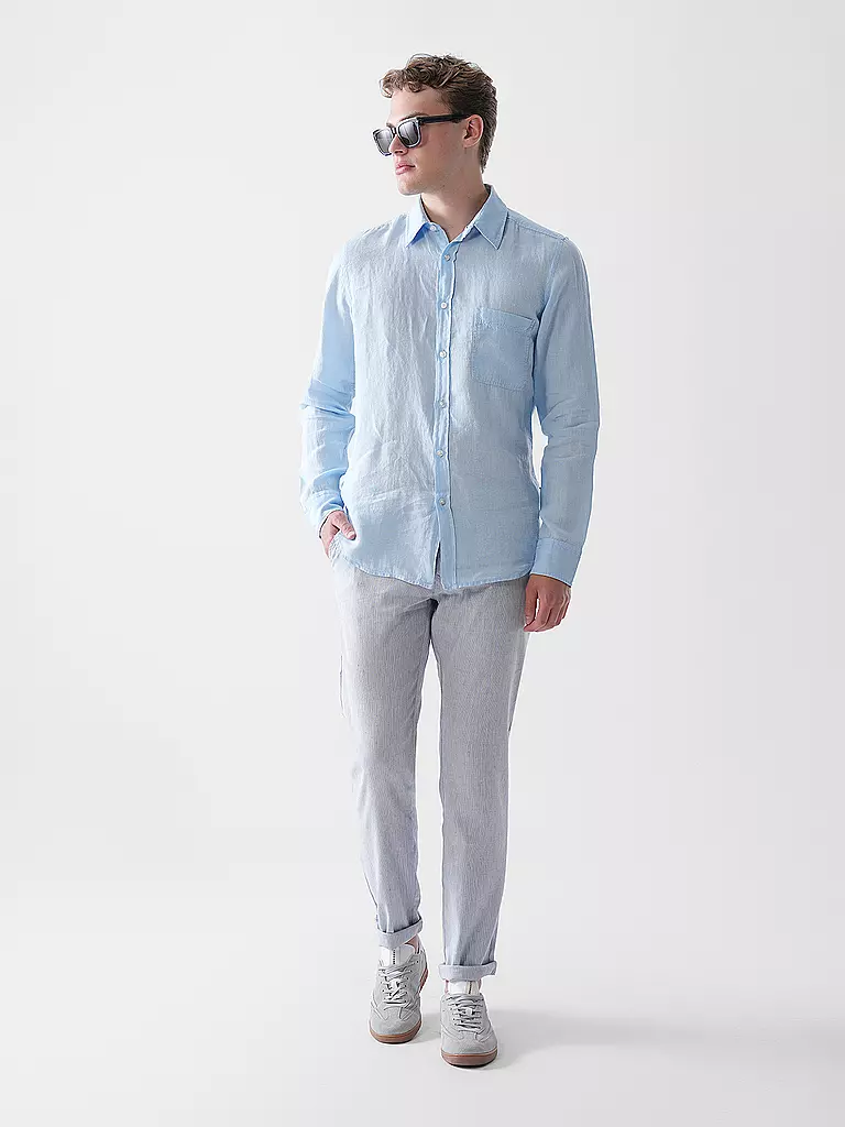 BOSS | Camisa de lino Regular Fit RELEGANT | Azul claro
