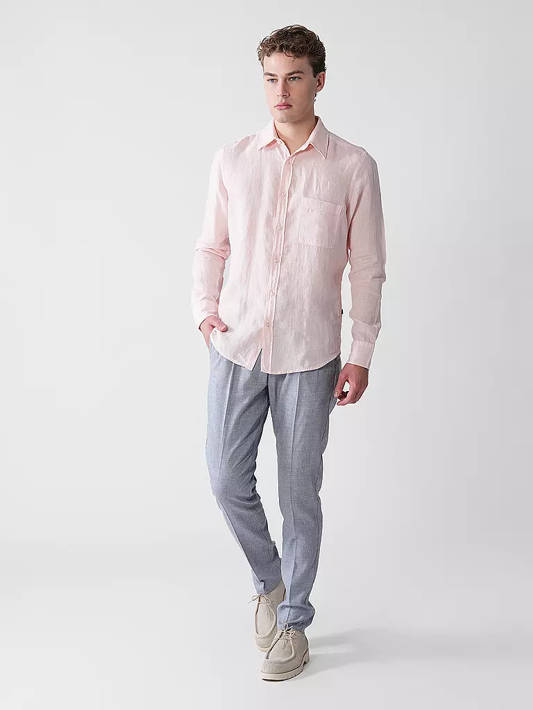 BOSS | Camisa de lino Regular Fit RELEGANT | Rosa