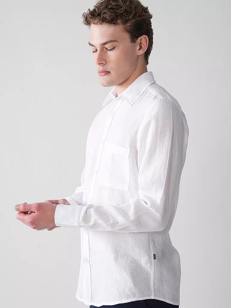 BOSS | Camisa de lino Regular Fit RELEGANT | Blanco