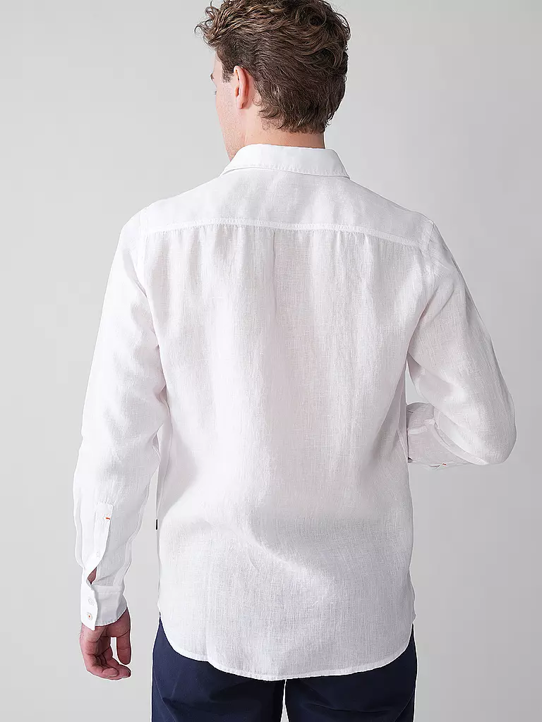 BOSS | Camisa de lino Regular Fit RELEGANT | Blanco