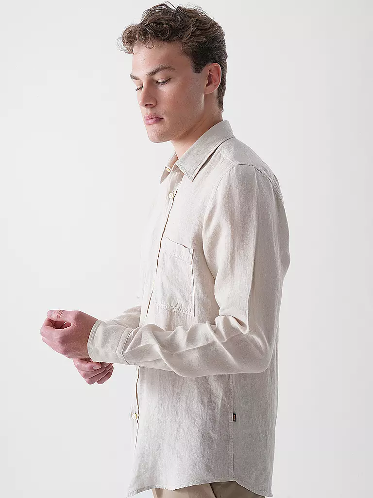 BOSS | Camisa de lino Regular Fit RELEGANT | Beige