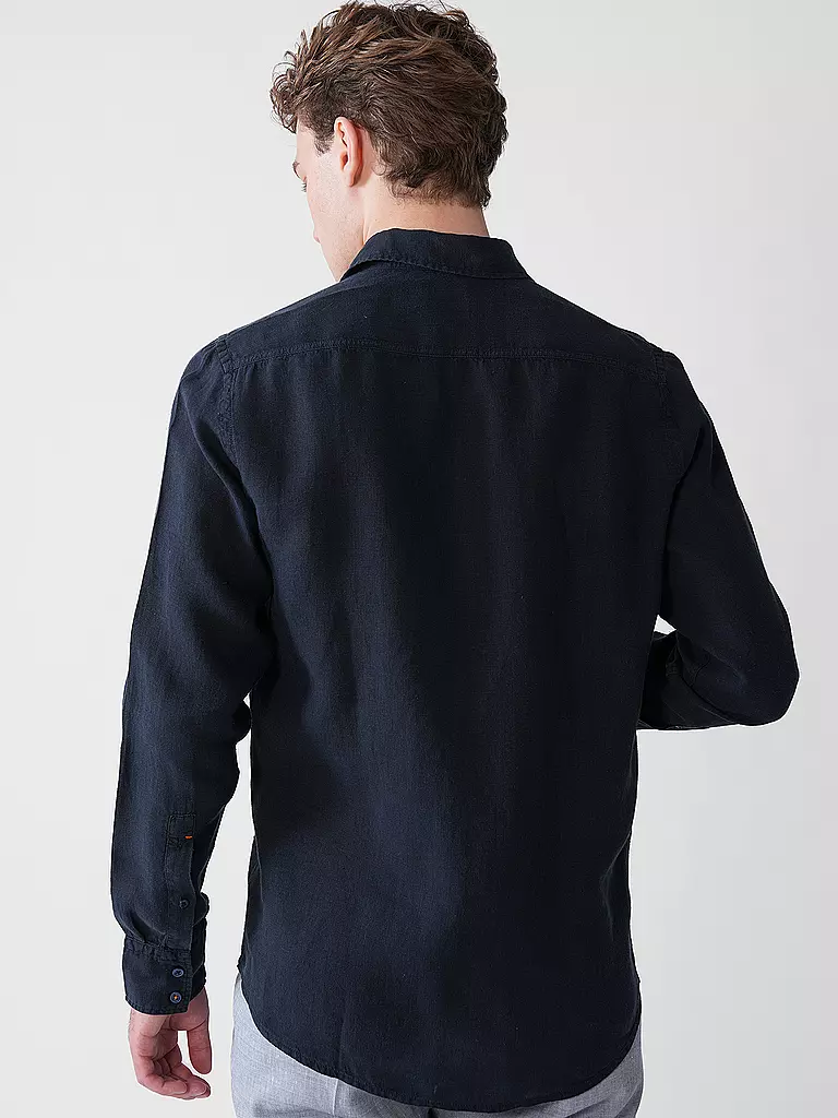 BOSS | Camisa de lino Regular Fit RELEGANT | Azul