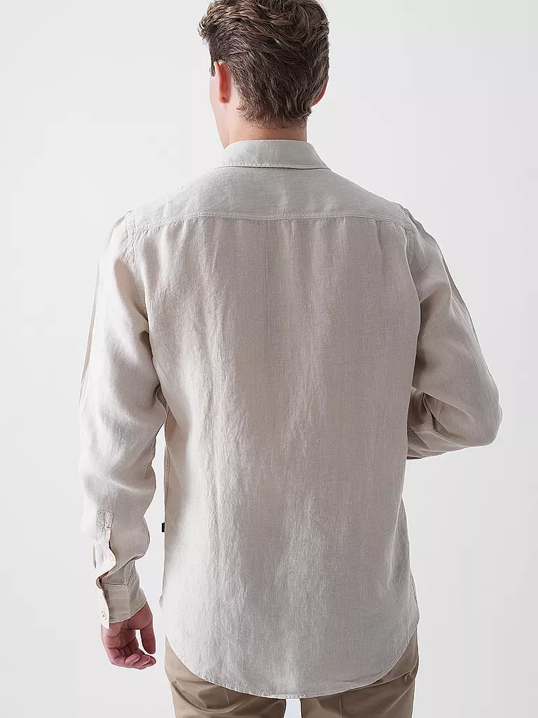 BOSS | Camisa de lino Regular Fit RELEGANT | Beige